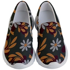 Folk Flowers Pattern Floral Surface Design Kids Lightweight Slip Ons