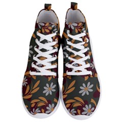 Folk Flowers Pattern Floral Surface Design Men s Lightweight High Top Sneakers by Eskimos