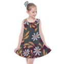 Folk flowers pattern Floral surface design Kids  Summer Dress View1