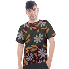 Folk Flowers Pattern Floral Surface Design Men s Sport Top by Eskimos