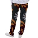 Folk flowers pattern Floral surface design Women s Casual Pants View2