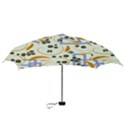 Folk flowers pattern Floral surface design Mini Folding Umbrellas View3