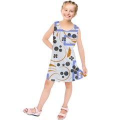 Folk Flowers Pattern Floral Surface Design Kids  Tunic Dress by Eskimos