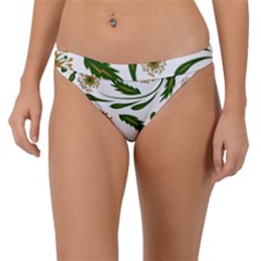 Folk flowers pattern Floral surface design Band Bikini Bottom