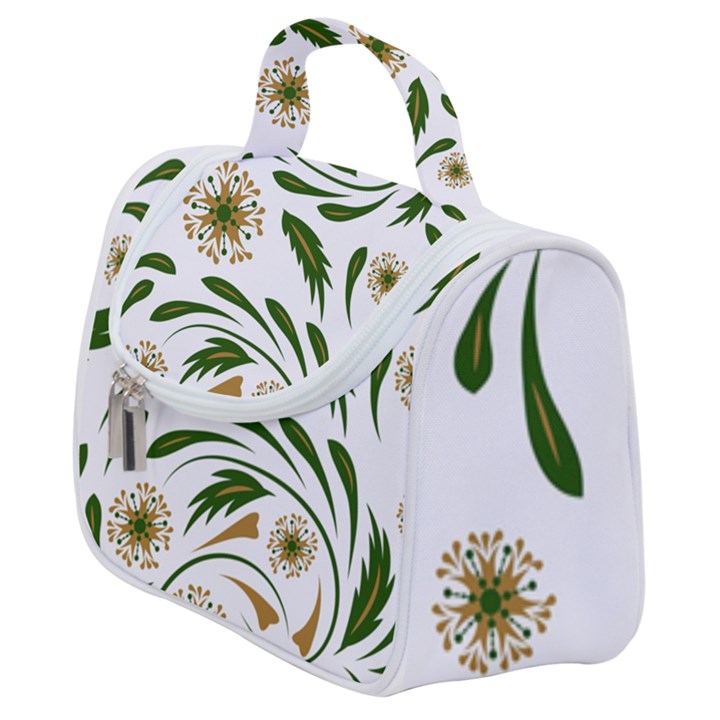 Folk flowers pattern Floral surface design Satchel Handbag