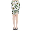 Folk flowers pattern Floral surface design Midi Wrap Pencil Skirt View1