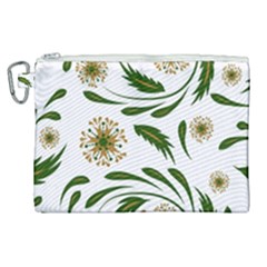 Folk flowers pattern Floral surface design Canvas Cosmetic Bag (XL)