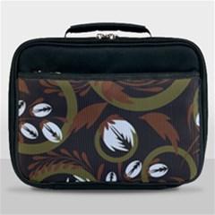 Folk Flowers Pattern Floral Surface Design Lunch Bag by Eskimos