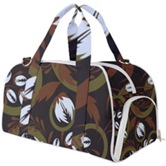 Folk Flowers Pattern Floral Surface Design Burner Gym Duffel Bag by Eskimos