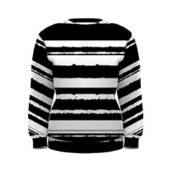 Bandes Abstrait Blanc/noir Women s Sweatshirt by kcreatif