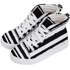 Bandes Abstrait Blanc/noir Kids  Hi-top Skate Sneakers by kcreatif