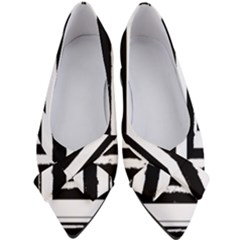 Bandes Abstrait Blanc/noir Women s Bow Heels by kcreatif