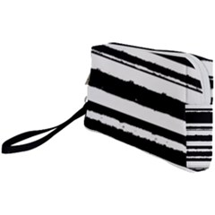 Bandes Abstrait Blanc/noir Wristlet Pouch Bag (small) by kcreatif