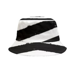 Bandes Abstrait Blanc/noir Bucket Hat