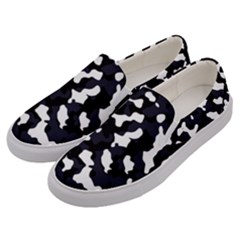 Camouflage Bleu Men s Canvas Slip Ons by kcreatif