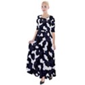 Camouflage bleu Half Sleeves Maxi Dress View1