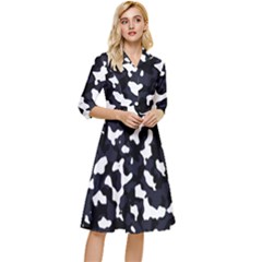 Camouflage Bleu Classy Knee Length Dress by kcreatif