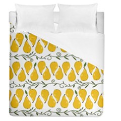 Juicy Yellow Pear Duvet Cover (queen Size) by SychEva