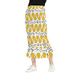 Juicy Yellow Pear Maxi Fishtail Chiffon Skirt by SychEva