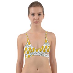 Juicy Yellow Pear Wrap Around Bikini Top by SychEva