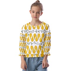 Juicy Yellow Pear Kids  Cuff Sleeve Top