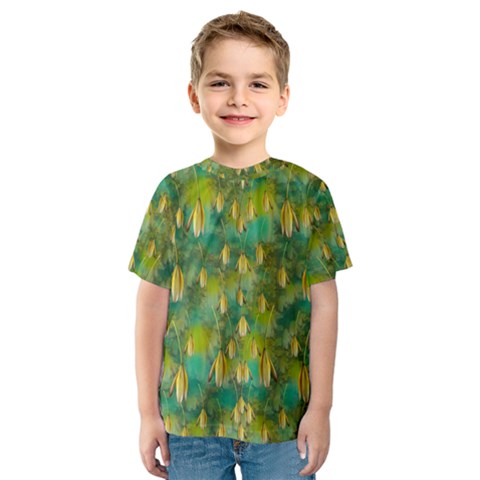 Love To The Flowers And Colors In A Beautiful Habitat Kids  Sport Mesh Tee by pepitasart