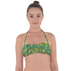 Love To The Flowers And Colors In A Beautiful Habitat Halter Bandeau Bikini Top by pepitasart