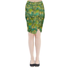 Love To The Flowers And Colors In A Beautiful Habitat Midi Wrap Pencil Skirt by pepitasart