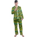 Love To The Flowers And Colors In A Beautiful Habitat Men s Long Sleeve Satin Pajamas Set View1