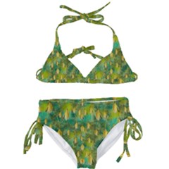 Love To The Flowers And Colors In A Beautiful Habitat Kids  Classic Bikini Set by pepitasart