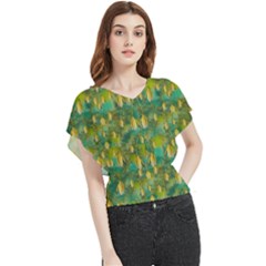 Love To The Flowers And Colors In A Beautiful Habitat Butterfly Chiffon Blouse