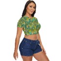 Love To The Flowers And Colors In A Beautiful Habitat Side Button Cropped Tee View3