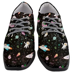 Funny Astronauts, Rockets And Rainbow Space Women Heeled Oxford Shoes by SychEva