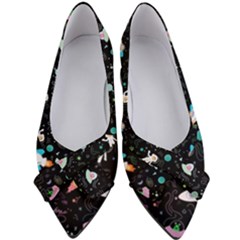 Funny Astronauts, Rockets And Rainbow Space Women s Bow Heels by SychEva