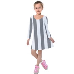 Winter Skies Kids  Long Sleeve Velvet Dress by SomethingForEveryone