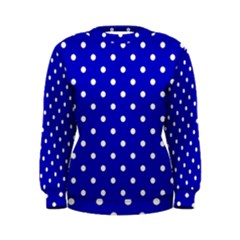 1950 Blue White Dots Women s Sweatshirt by SomethingForEveryone