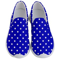 1950 Blue White Dots Men s Lightweight Slip Ons by SomethingForEveryone