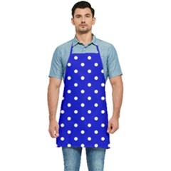 1950 Blue White Dots Kitchen Apron by SomethingForEveryone