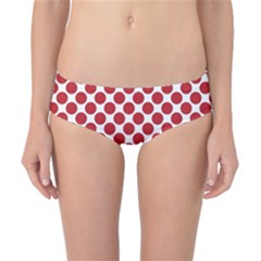 White W Red Dots Classic Bikini Bottoms by SomethingForEveryone