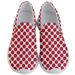 White W Red Dots Men s Lightweight Slip Ons by SomethingForEveryone