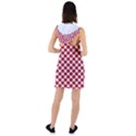 White W Red Dots Racer Back Hoodie Dress View2