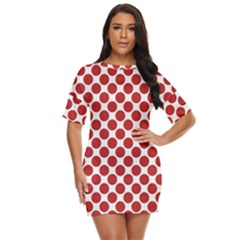 White W Red Dots Just Threw It On Dress by SomethingForEveryone