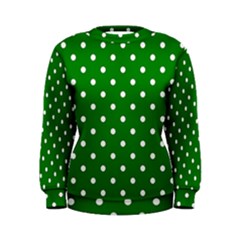 1950 Green White Dots Women s Sweatshirt by SomethingForEveryone