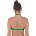 1950 Green White Dots Halter Bandeau Bikini Top View2