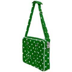 1950 Green White Dots Cross Body Office Bag by SomethingForEveryone