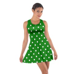 1950 Green White Dots Cotton Racerback Dress by SomethingForEveryone