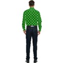 1950 Green White Dots Men s Long Sleeve Pocket Shirt  View2