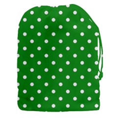 1950 Green White Dots Drawstring Pouch (3xl) by SomethingForEveryone