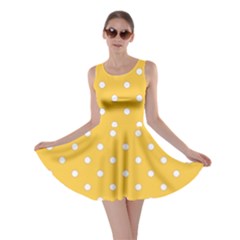 1950 Happy Summer Yellow White Dots Skater Dress by SomethingForEveryone