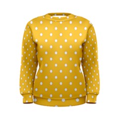 1950 Happy Summer Yellow White Dots Women s Sweatshirt by SomethingForEveryone